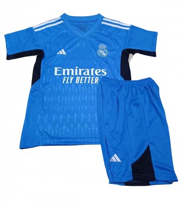 Maillot de foot Real Madrid Gardien de but Extérieur enfant 2023-24 Manches Courte (+ pantalon court)